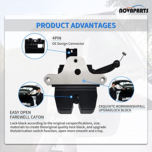 Image of NOVAPARTS Trunk Tailgate Latch Lock Actuator for 2012 2013 2014 2015 2016 2017 2018 Ford Focus Sedan 940-128 BM5Z5443150B