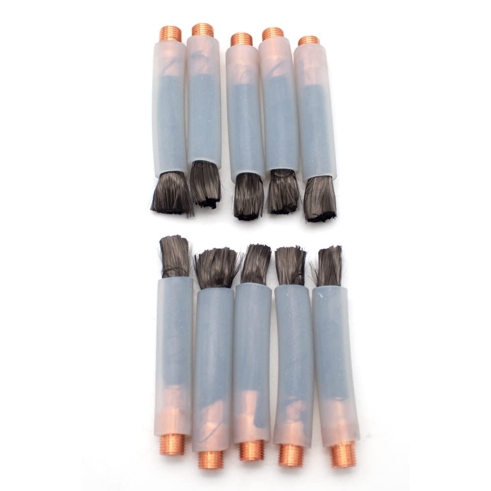 Jieotwice 10Pcs Welding Bead Processor Brush Head, Tig Mig Cleaning Weld Cleaner Weld Seam Polishing For Weld Bead Cleaning Machine(M8)