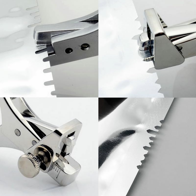 Punching Pliers Tearing Tear of Packaging Bag U Type/V Type Slot 2MM Cut Width Hole Puncher Notching Plier for Card Tailor (V Type)