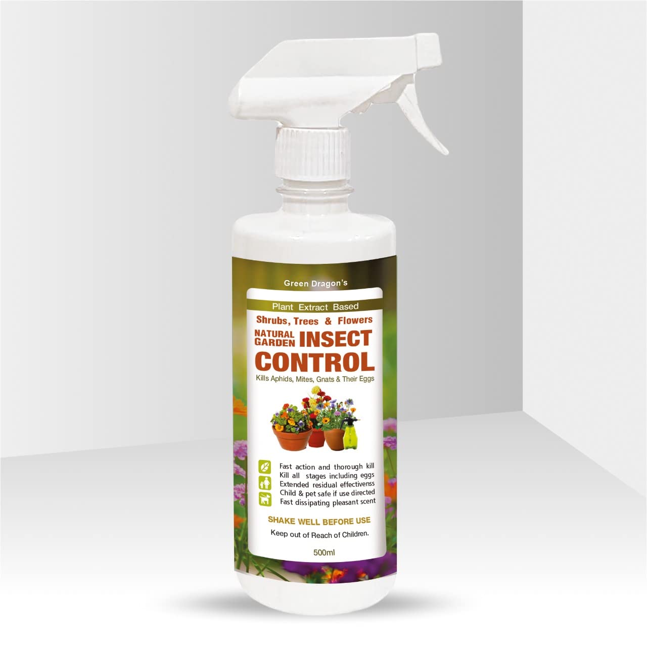Green Dragons Natural & Organic | Garden Insect Control 500ml, Plant Based Formula, Indoor & Outdoor, Kills Horticulture Insects, Aphids, Mites & Gnats, Kills All Stages & Eggs, Children & Pets Safe (B09YY4H5P9) Amazon Price History, Amazon Price Tracker