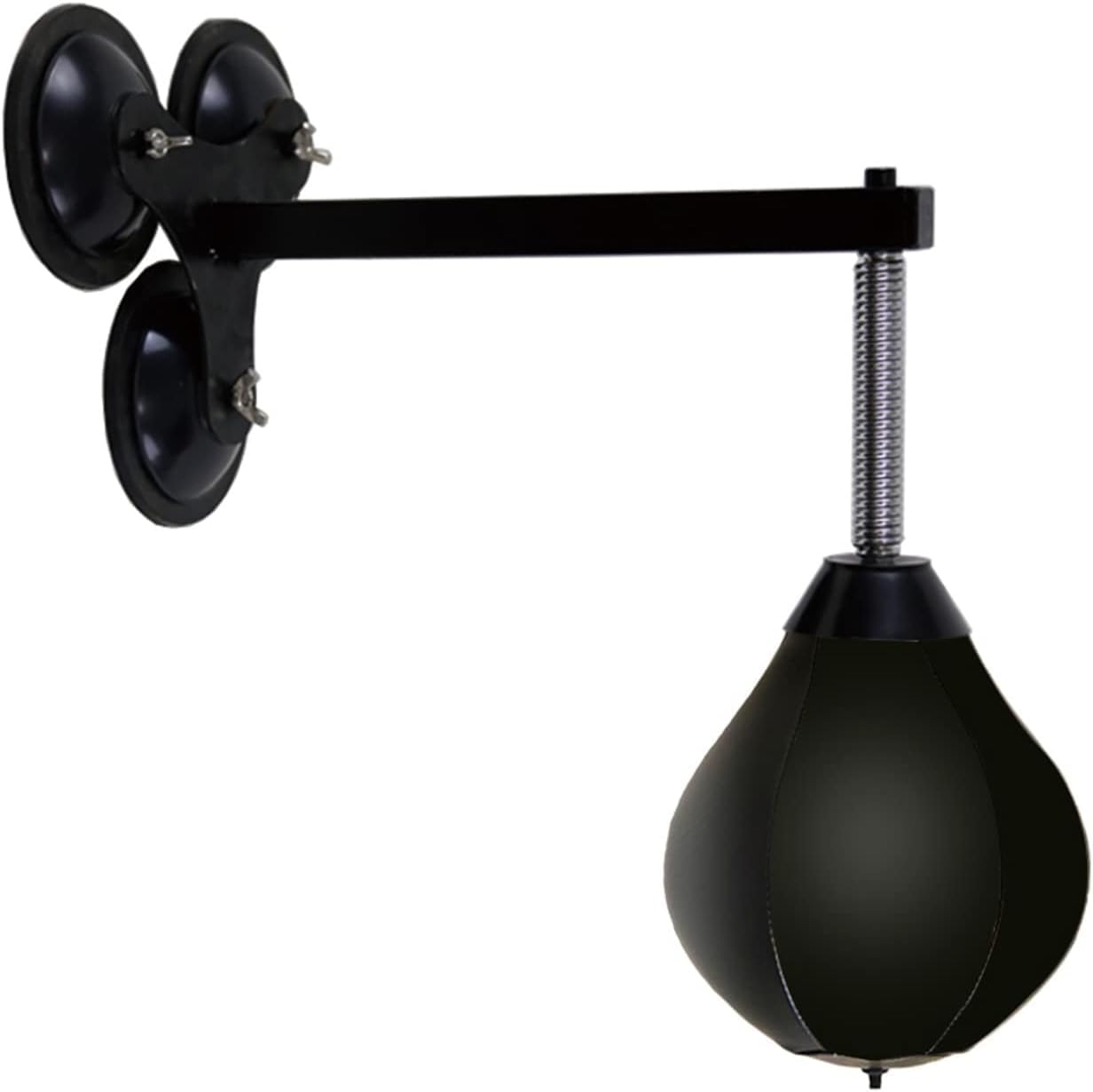 Speed Bags Für Das Boxen Wandhalterung Flexible Leder Puhing Bag Für Erwachsene Kinder Saugnapf Relief Stress Balls Spielzeug Für Das Training Workout, Black, 22 cm (8.6 inch)