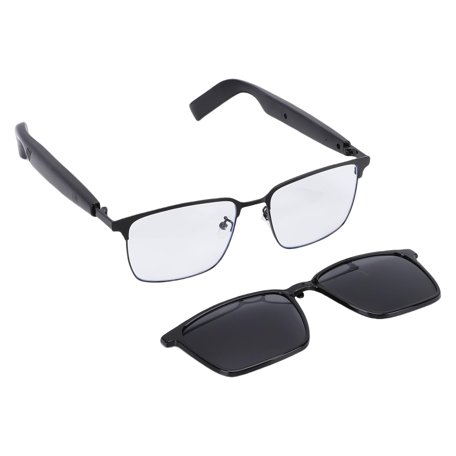 Jectse Verres Intelligentes AI, Lunettes de Traduction avec Micro et Haut-Parleur, Traduction en Temps Réel, 100+ Langues 5.4 pour Les Appels Musicaux, Lentille Magnétique