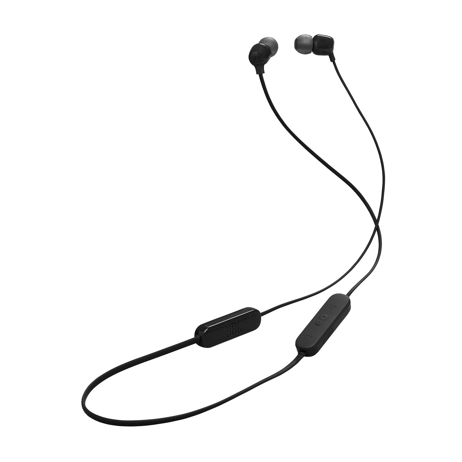 JBL Tune 135BT - Auriculares inalámbricos Bluetooth con micrófono de 3 Botones, Mando a Distancia y Cable Plano, Color Negro