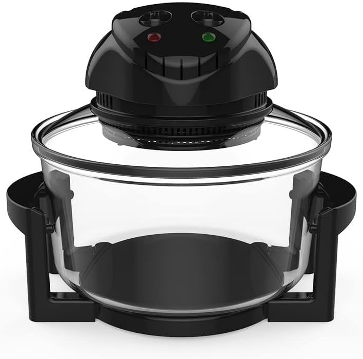 Delavala Convection Countertop Toaster Oven - Healthy Kitchen Glass Air Fryer Roaster Oven, Bake, Grill, Steam Broil, & Roast - Includes Glass Bowl, Broil Rack, & Toasting Rack-image-18