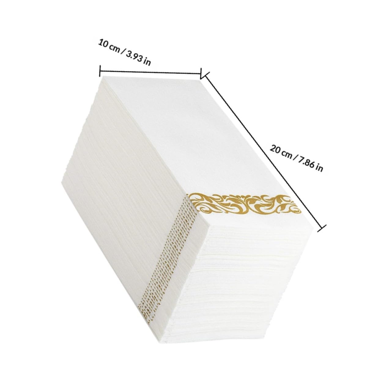 HOMSFOU Einweg Servietten Edle Papierservietten 100 Goldene aus Papier 40 X 30cm Luxuriös für Bankette und Hotels für Festliche Anlässe