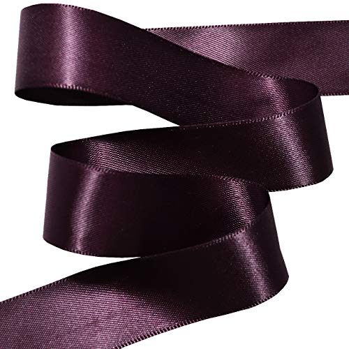 Image of Morex Ribbon 08822 /50-290 Double Face Satin Ribbon, 7 /8 inch x 50 Yd, Shadow Purple