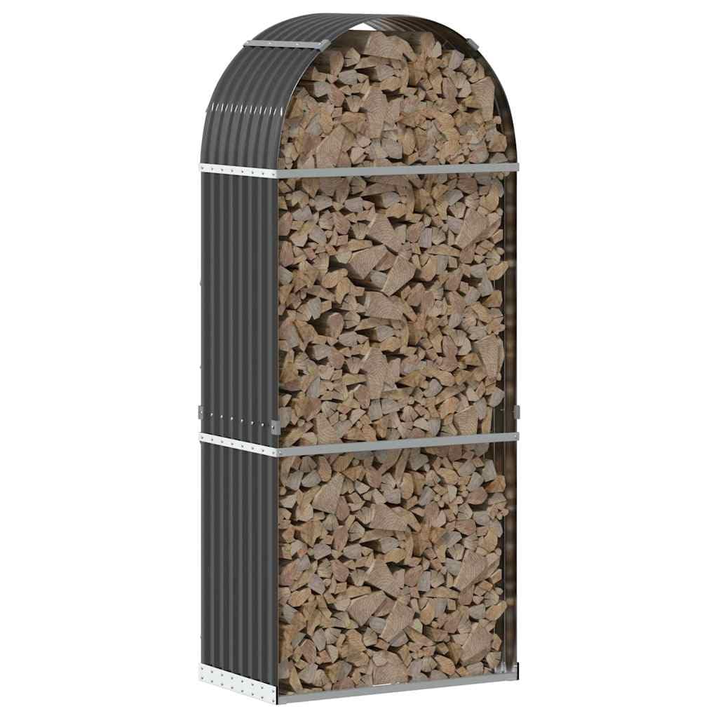 Portalegna Antracite 80x45x190 cm Acciaio Zincato Antracite,364560