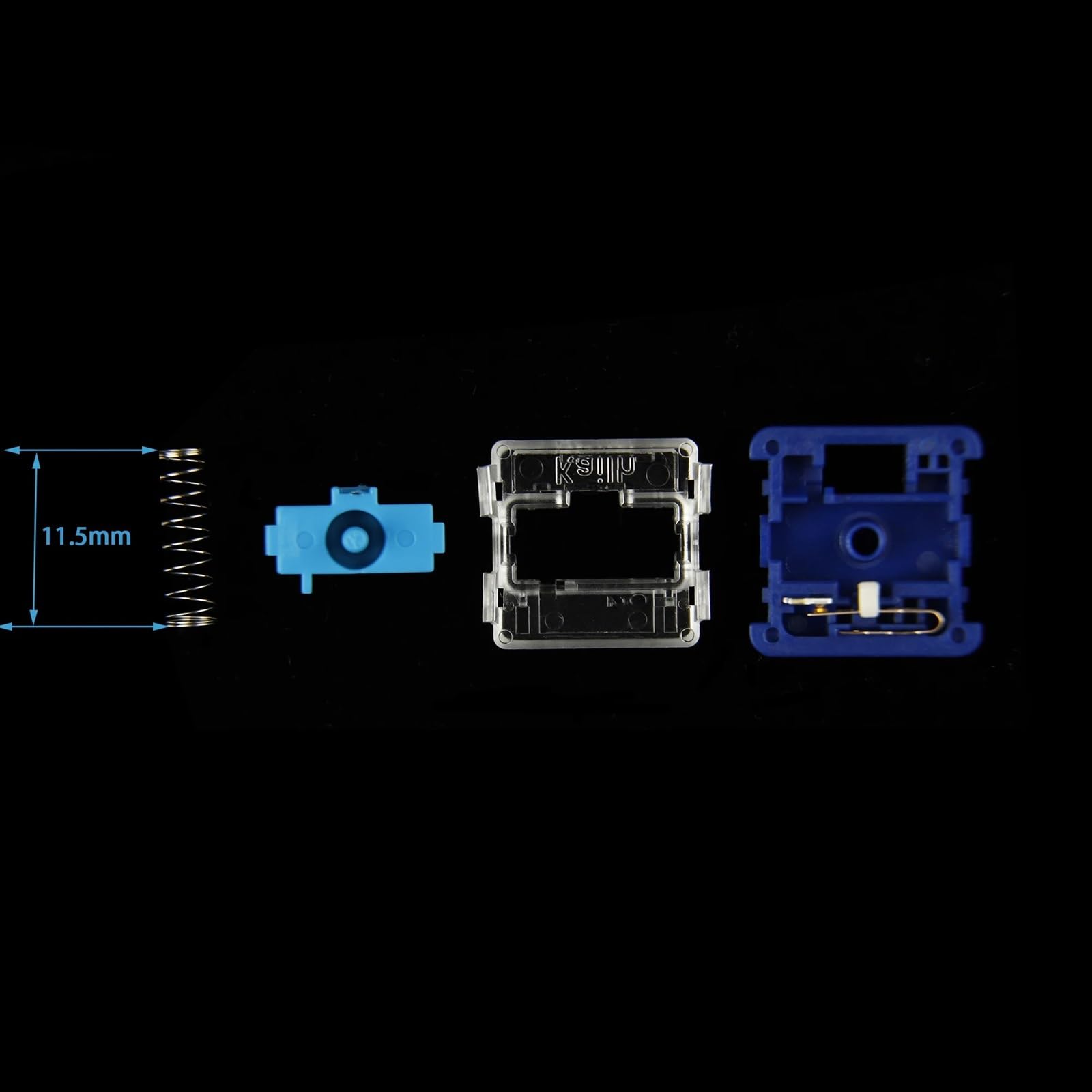 Low Profile Choc Switch 1350 Schokoladentastatur, Blauer Schalter, 25 g, linear, for mechanische Tastatur (Size : 70pcs, Color : Choc Blue)