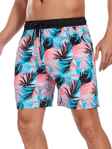 Men's Swimming Trunks 7" Quick Dry Swim Shorts with Compression Liner and Pockets4