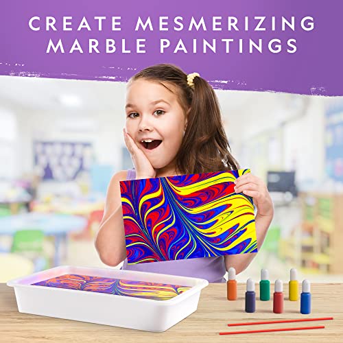 National Geographic Marbling Paint Kit for Kids - Create 12 Sheets of Marble Art (Amazon Exclusive)