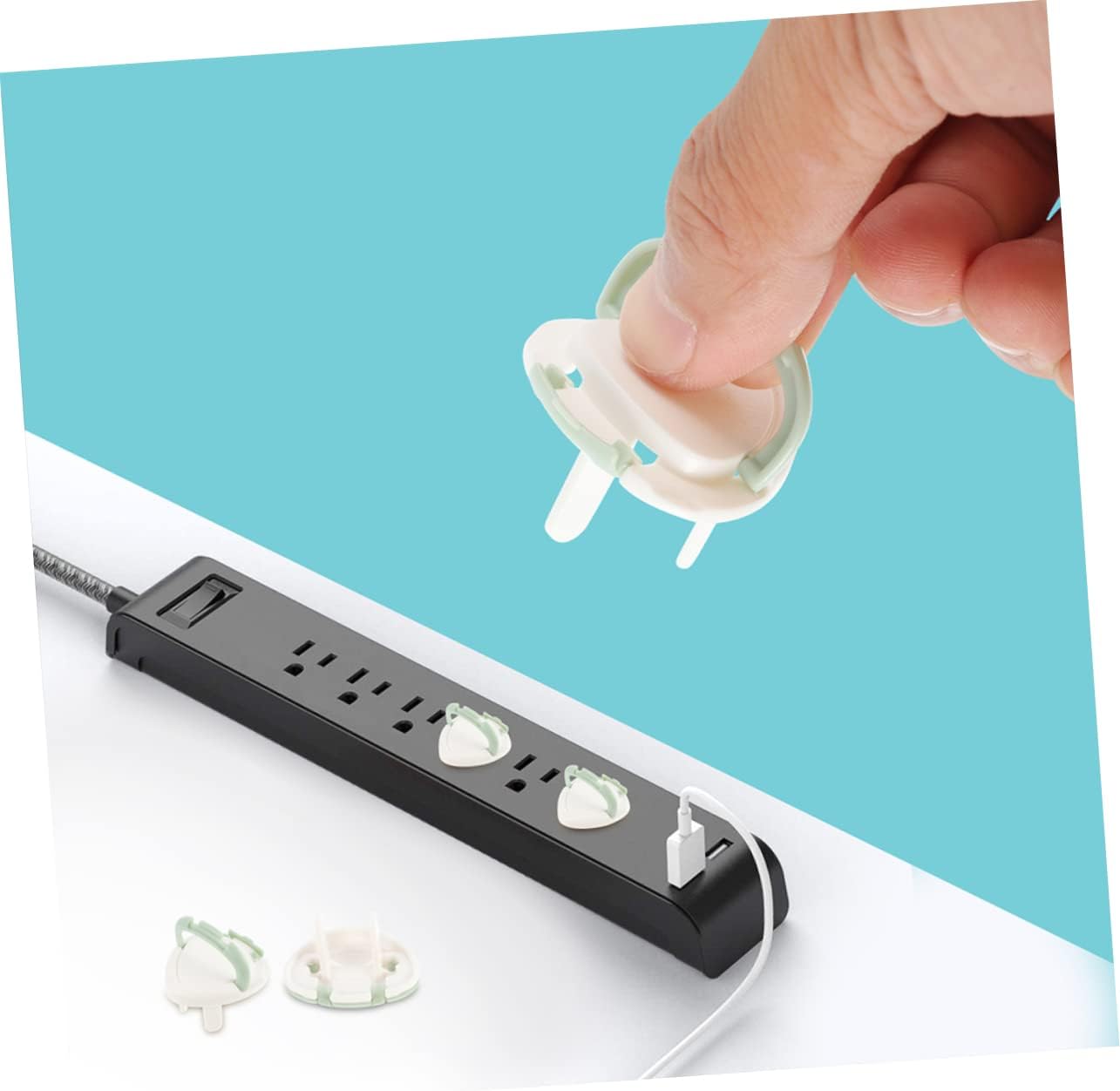 Baby Proofing Outlet Covers 24pcs Electric Outlet Plug Protectors Childproof Socket Caps for Home Safety