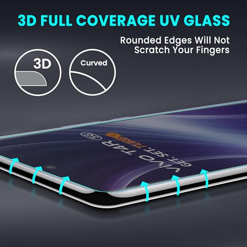 Image of ArmourPro UV Privacy Tempered Glass Screen Protector for Vivo T4R (6.77 Inch, Pack of 1) Edge to Edge Full Screen Coverage | Anti-Spy, Anti-Peeping & 9H Hardness Glass