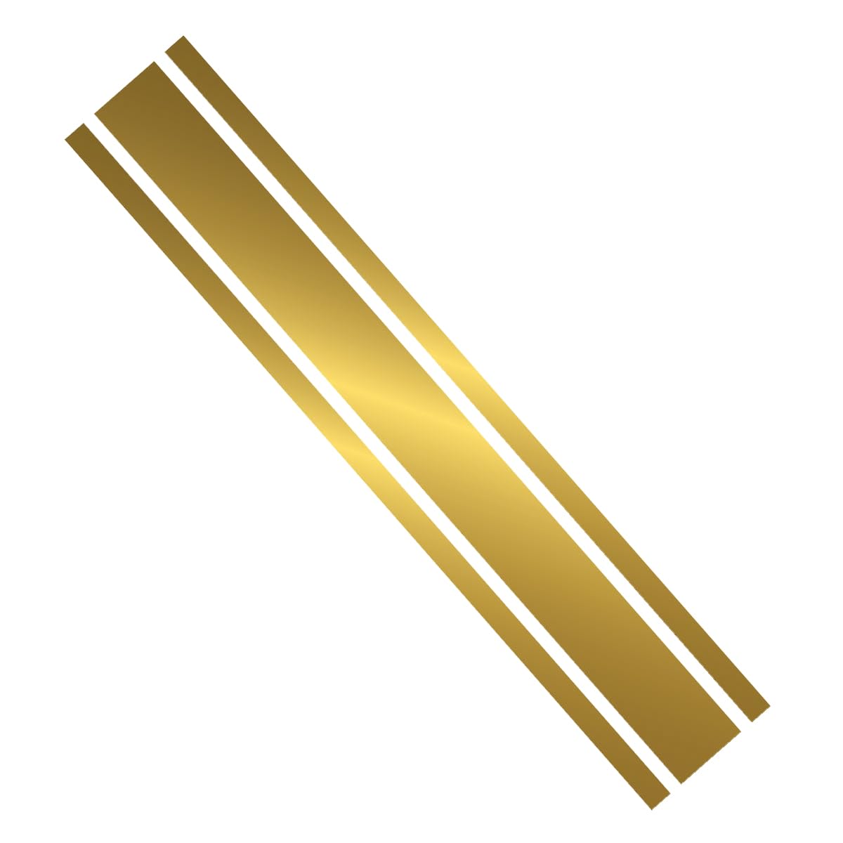 Ambiance Sticker Stripe Car Hood, Sticker Racing Body Side Stripe Decal, Roof Skirt Bumper Stripe Decal Vinyl, Modified Stripe Decal Car Decor Gold – 1 Piece of 124 cm