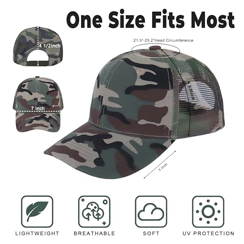 Image of ZH 12 Pack Mesh Trucker Hats, Bulk Baseball Caps for Men and Women, Trucker Cap Wholesale