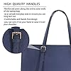 NUBILY Sac Cabas Femmes Sac à Main en PU Cuir Grand Capacité Sac Ordinateur Portable 15.6 Pouces Imperméable Sac de Cours Bandoulière Sac Epaule Bleu #3
