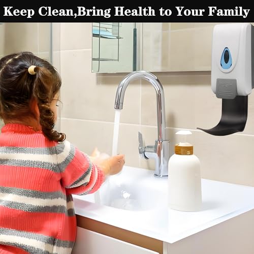 Image of Soap Dispenser Wall Mount Drip Tray, 2Pcs Black Plastic Wall Mount Soap Dispenser Detergent Drip Tray Catcher Prevent Dripping and Spraying