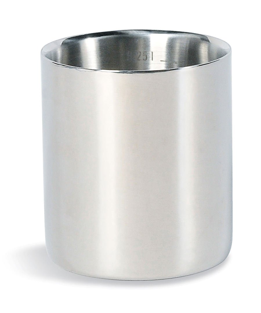 Tatonka Stainless Steel Thermo Mug 250 ml - Double-Walled Thermal Mug with Lid and 0.25 L Volume - Without Handle, Insulated, Non-Toxic, Food-Safe - Diameter 7.5 x 8.5 cm
