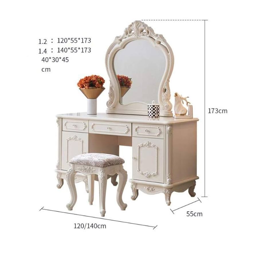 【姫家具】ホワイトラタンドレッサー セール！】【Violetta】キュートな姫家具♪ドレッサーセット