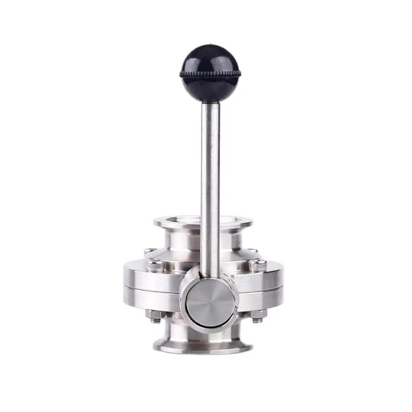 Válvula de Mariposa de vacío de Acero Inoxidable SS304 KF63 KF80 KF100 Tipo Manual Sellado de Silicona(KF63)