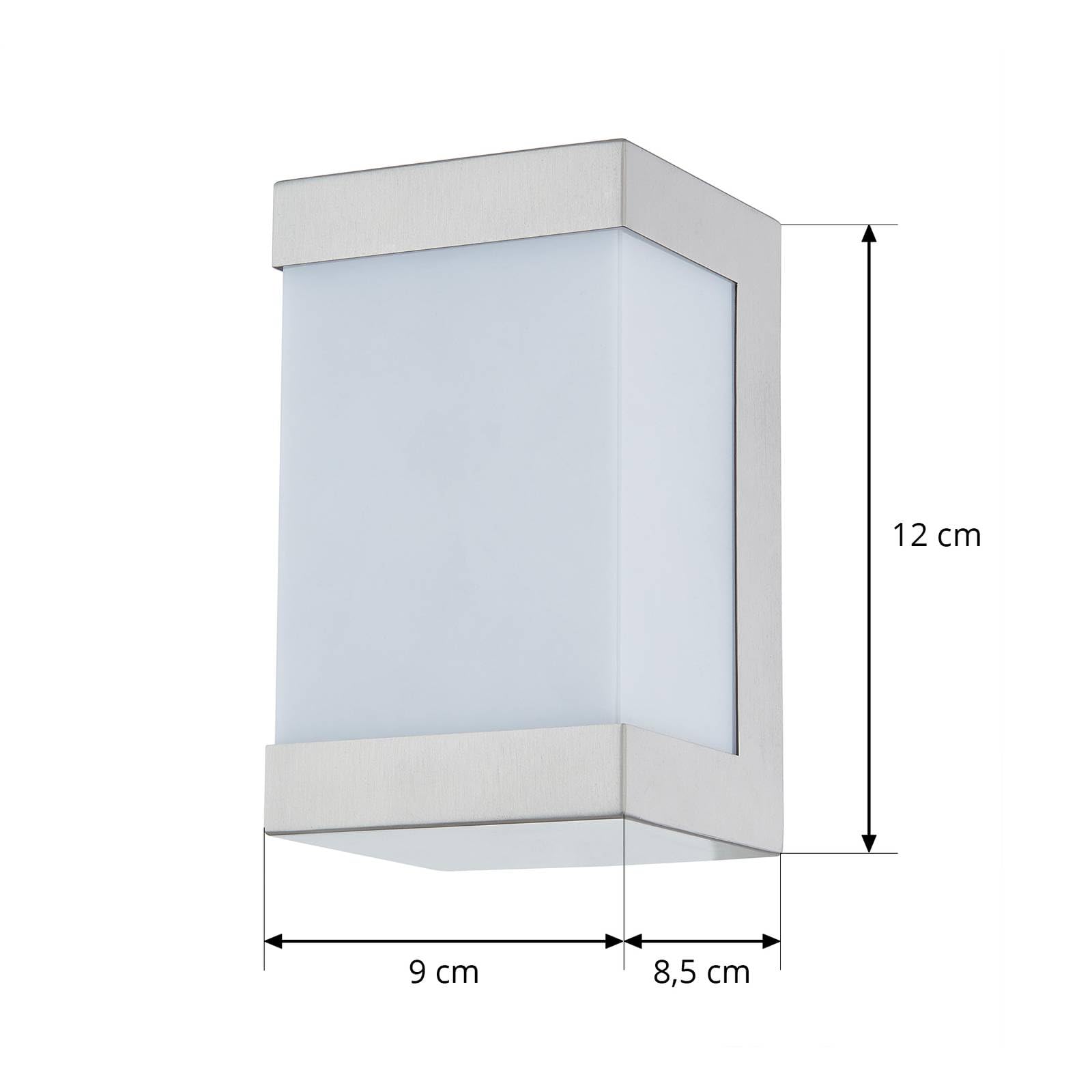 Lindby applique da esterno Leonora, 20 cm, angolare, acciaio inox, Applique per parete esterna/parete di casa, abitazione, terrazzo und balcone | Leroy Merlin