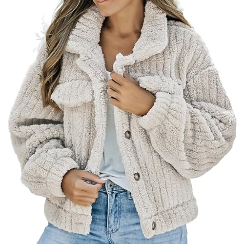 Prime Angebote Damen Lammfelljacke Damen Wintermantel Damen Lang Elegant Übergangsparka Damen Lang Schwarze Puffer Jacke Winterjacken Damen Warm Damen Steppjacke Uebergang...