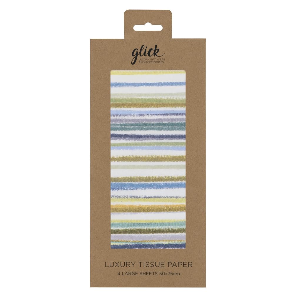 Stephanie Dyment Blue Stripe Glick 4 Sheets Tissue Wrapping Paper 50 x 75 cm