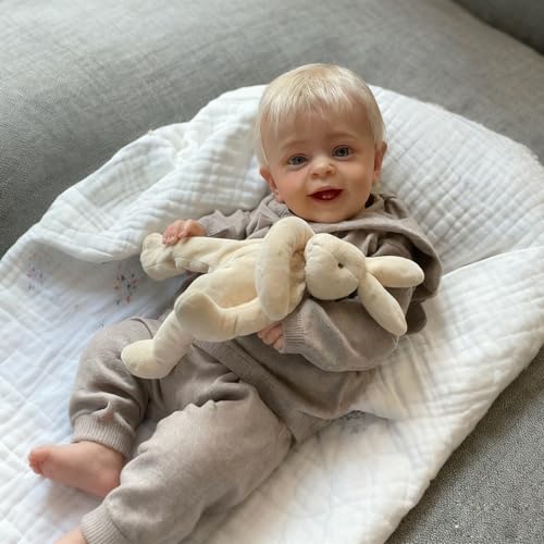 Anano Lifelike Reborn Baby Toddler Dolls 24 Inch Realistic Silicone Baby Dolls That Look Real Looking Newborn Babies Soft Body Real Life Like Baby Boy Doll Alive Blonde Hair