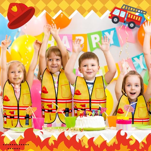 Disfraz de bombero para niños 2 piezas miniatura 4
