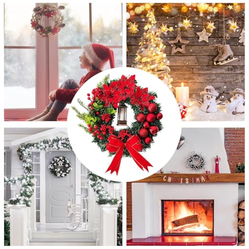 Couronne de Noël murale cadeau idéal pour décoration de porte - 7