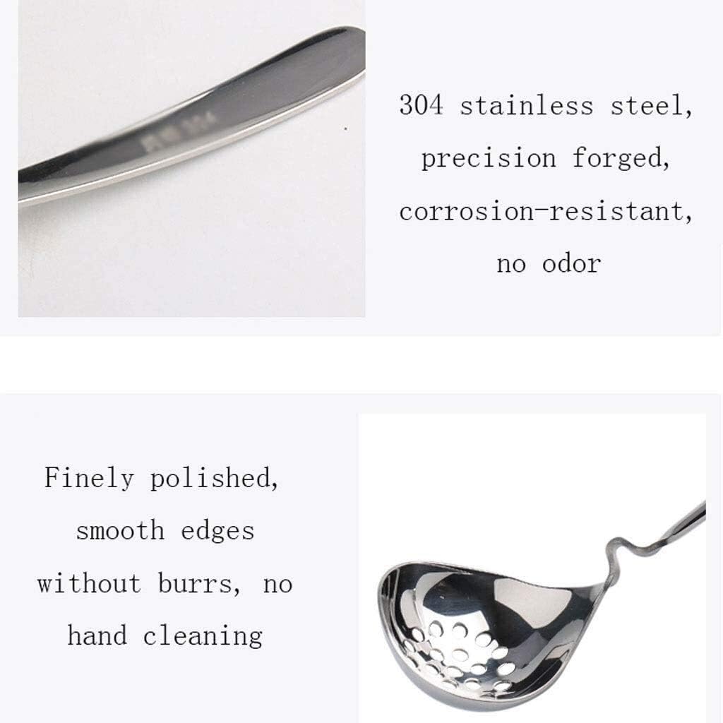 304 Stainless Steel Soup Spoon Household Large Soup Long Handle Spoon (Color : 2 Pack) (6 Pack)