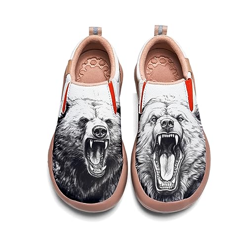Men's Casual Loafers Animal Painted Sneakers Lightweight Slip-Ons Walking Travel Shoes Mechanical Style