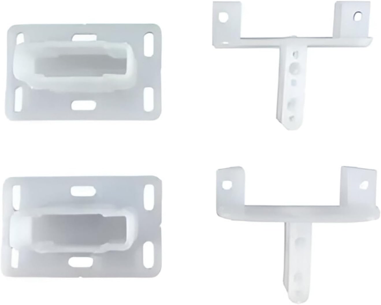 Brixwell BXC007BSET Functional Hardware Design Ball Bearing Side Mount Drawer Slides Bracket White