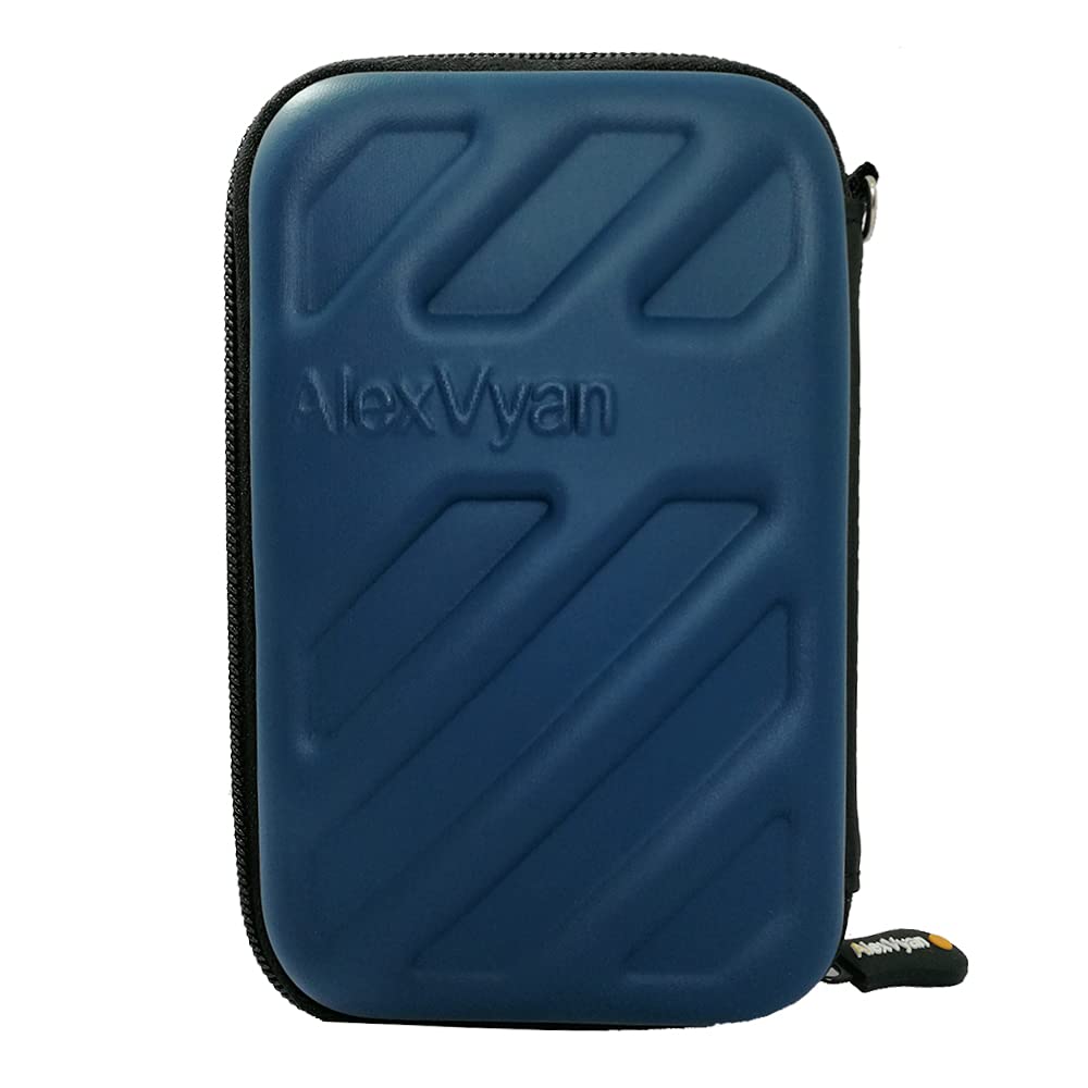 AlexVyan - Shock Proof External Hard Disk Case Protector for 2.5 Inch WD Elements 1TB External USB 3.0 2.0 Hard Drive Disk (500 GB, 500GB,1TB, 1 TB, 2TB 2 TB Compatible) Cover HDD Case Casing Carry Bag Pouch Sleeve Enclosure (Blue Strips)-image-28