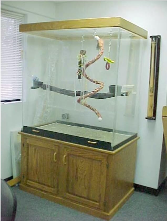 Large Bird Cage for Macaws - Large Parrot Cage, Crystal Clear Acrylic Bird Cage