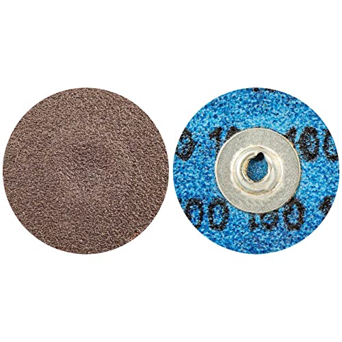 Norton 66261138110 1-1/2 in. Gemini R228 AO Medium Grit TS (Type II) Quick-Change Cloth Discs, 100 Grit, 100 Pack
