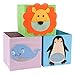 CASATOCA Juego de 3 cajas de almacenamiento infantil, Cajas plegables con patrones de animales, Organizadores de Juguetes, para sala de estar, habitación infantil, sala de juegos, guardería infantil