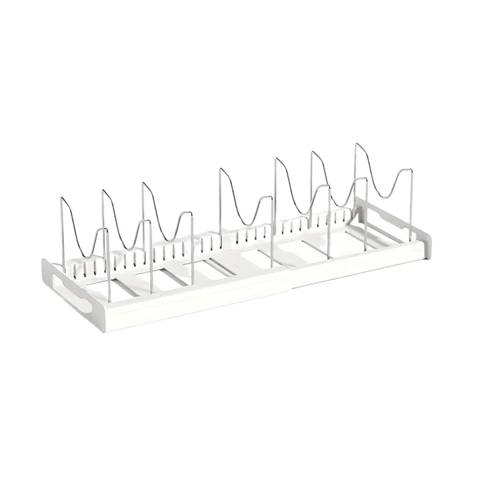LYVQZPWLR Pot Lid Organizer Rack, Pan Lid Holder Foldable Kitchen Utensil Storage Rack Multicolor(Wit)