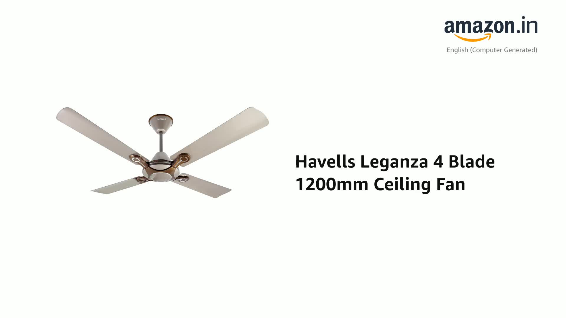 Buy Havells Leganza 4 Blade 1200mm Ceiling Fan (Mist Honey) Online