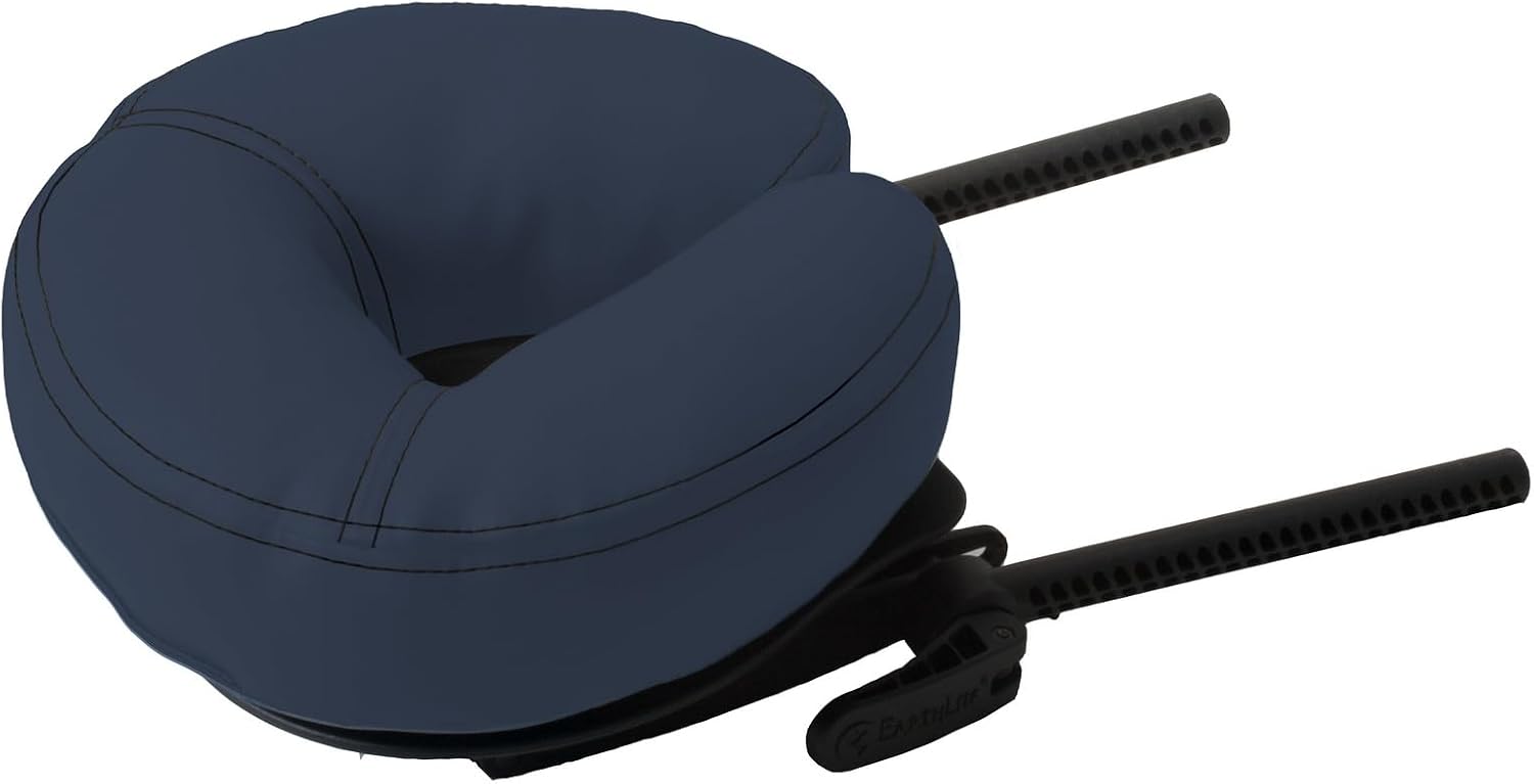EarthLite Deluxe Adjustable Face Cradle for Massage Tables - Cloud Comfort Foam, Sinus Pressure Relief, Fully Adjustable Headrest