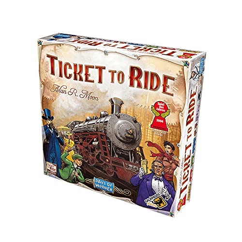 Asmodee, Ticket to Ride, Jogo de Tabuleiro para Família, 2 a 5 jogadores, Idade 8+, Partidas de até 30 minutos