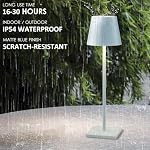 2 Packs Rechargeable LED Table Lamp,Outdoor Cordless Table Lamp Waterproof Portable, Stepless Dimmable Modern Lamp for Restaurant/Bedroom/Outdoor (Blue) - Image 5