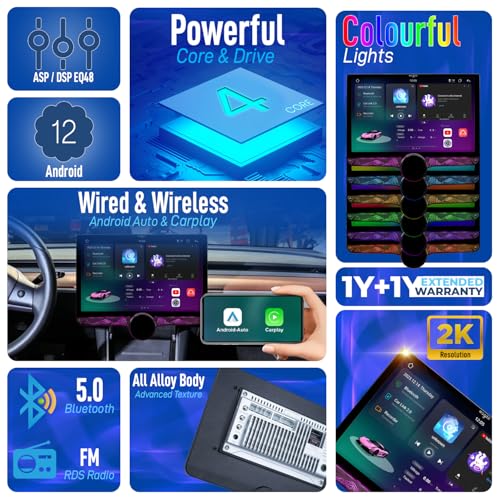 Image of Diamond Car Android SystemTouch Screen10.1Inch|with Fan|4GB /64GB|4thGen|4Core|QLED Display|Single Knob|GPS&Bluetooth|WiFi&FM|SteeringControl|Ahd Camera Included(Wireless Android Auto & Car Play)