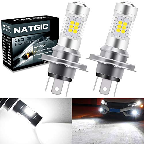 NATGIC H4 LED Fog Light Bulbs Chipset SMD xenon