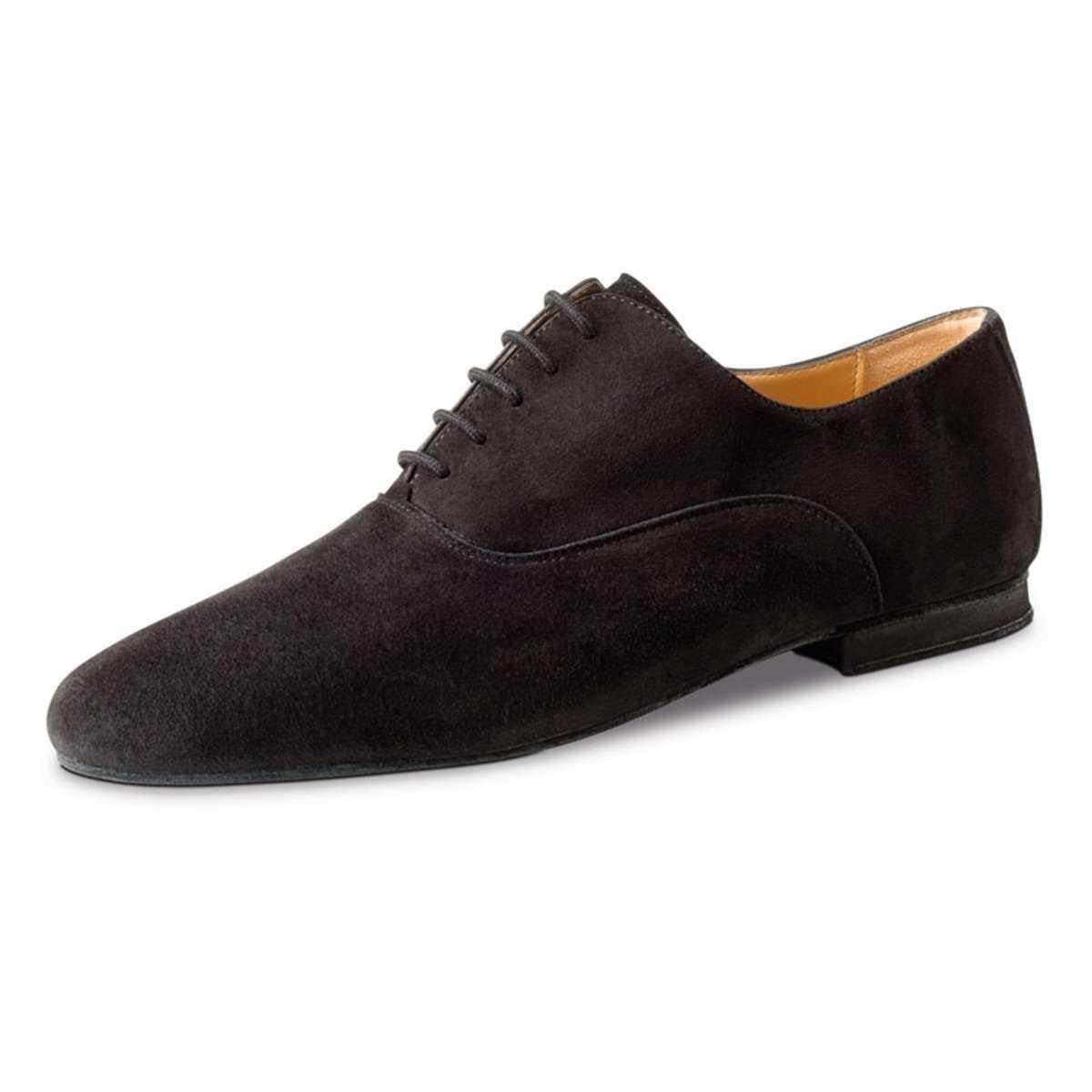 Werner Kern - męskie buty do tańca 28044 - skóra welurowa czarna - Super Flex Comfort, czarny - czarny - 44 EU