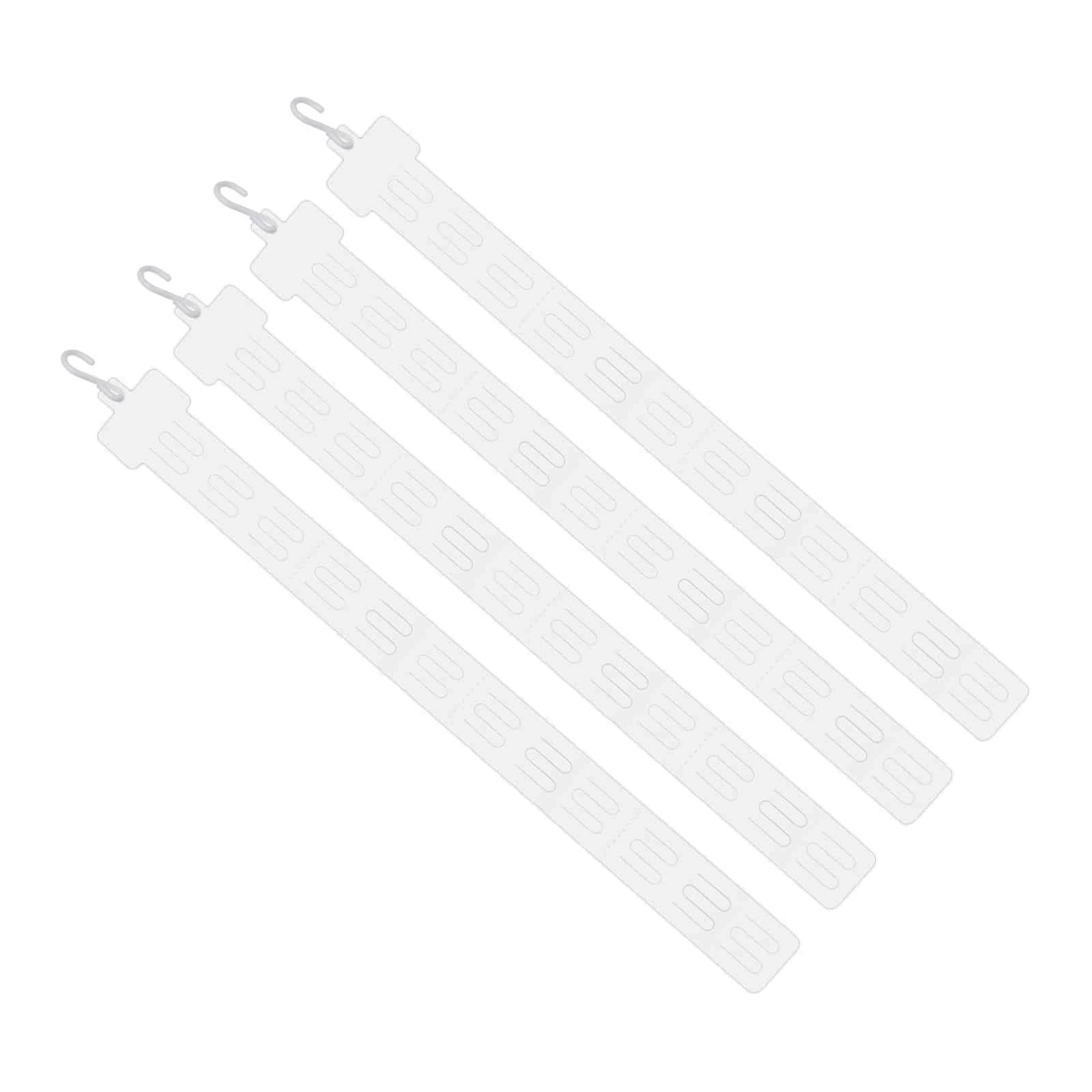 TA-VIGOR 12 Station Hanging Strips with Hook, Merchandise Display Plastic Strip Clear for Retail Display, Pack of 8
