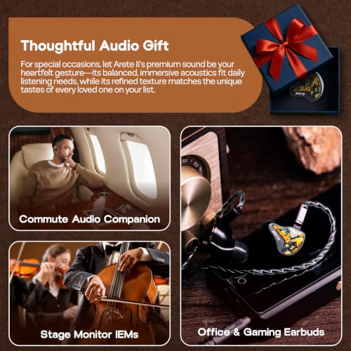 Image of Linsoul ZiiGaat x Fresh Reviews Arete II IEM,2nd Gen 1DD+4BA Hybrid in Ear Monitor,Wired HiFi Earbuds,Full CNC Aluminum Shell Earphone with Detachable Silver-Plated OFC Cable for Musician (Graffiti)