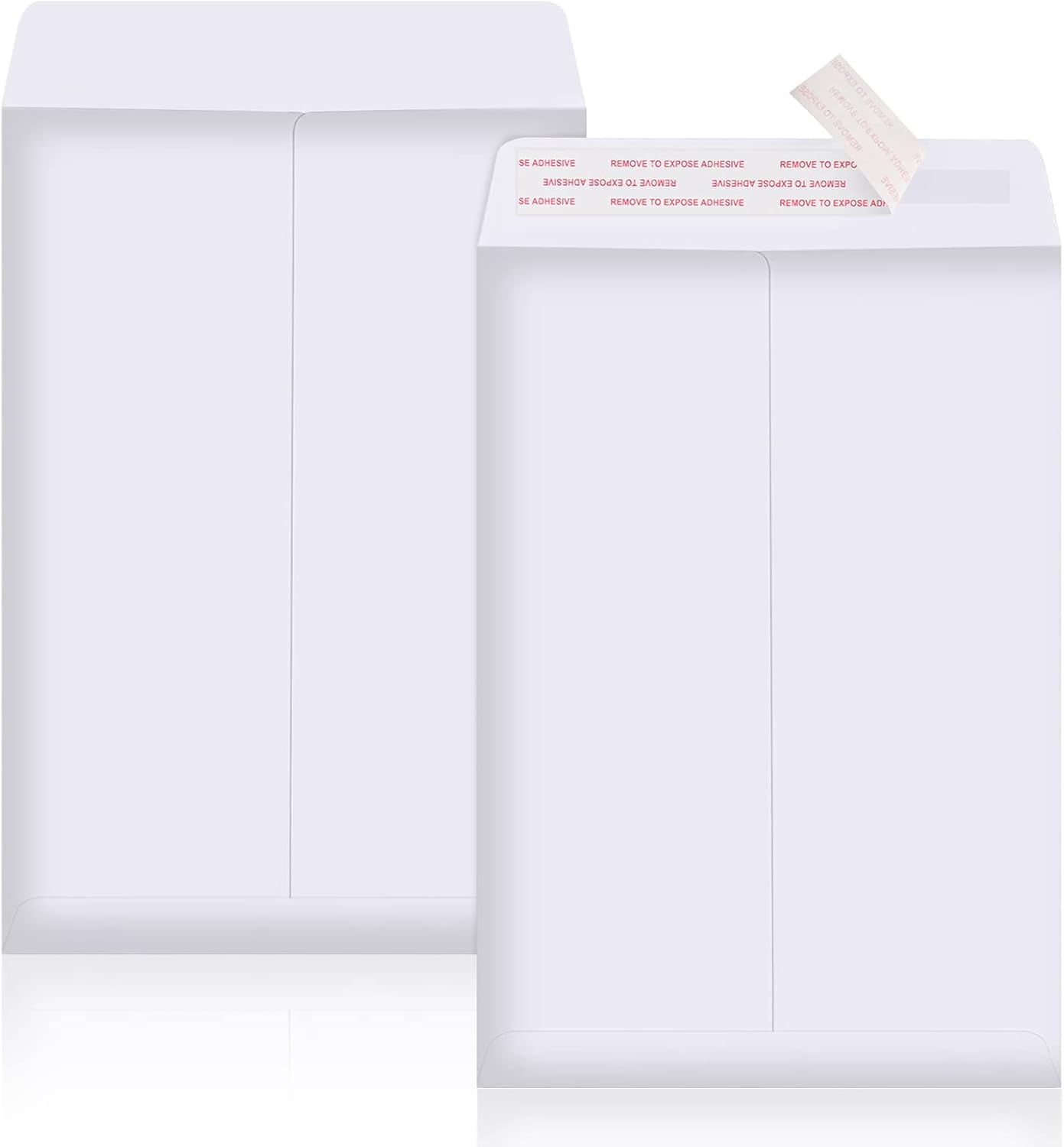 ACSTEP 100Pack Manila Envelopes 6x9 White Catalog Vanilla Envelopes Self Seal for