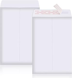 ACSTEP 100Pack Manila Envelopes 6x9 White Catalog Vanilla Envelopes Self Seal for Mailing