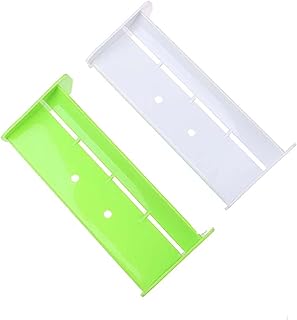 LAFEINA 2 Pack Rear Spoiler Tail Wing for 1/10 Scale RC Racing Car Off-Road Buggy Truck HPI KYOSHO HSP 94106 94107 94166 (White & Green)