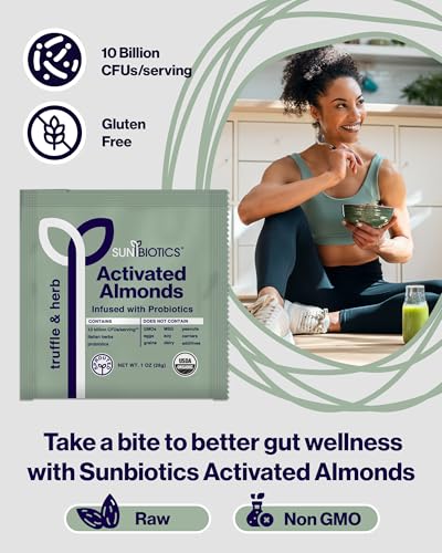 Image of Sunbiotics Activated Organic Sprouted Almonds - Truffle & Herb, Pack of 3